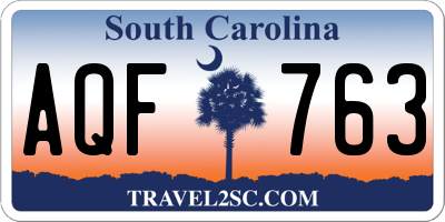 SC license plate AQF763