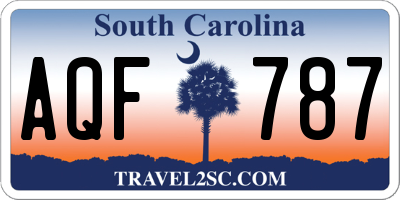 SC license plate AQF787