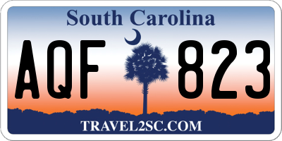 SC license plate AQF823