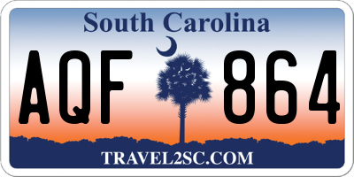 SC license plate AQF864
