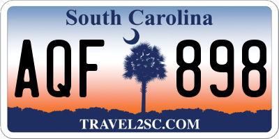 SC license plate AQF898