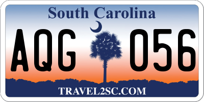 SC license plate AQG056