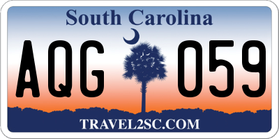 SC license plate AQG059