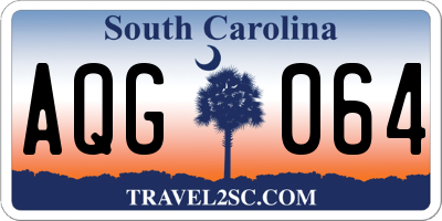 SC license plate AQG064