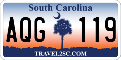 SC license plate AQG119