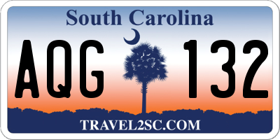 SC license plate AQG132