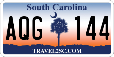 SC license plate AQG144