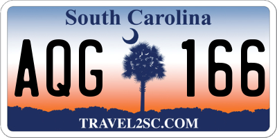 SC license plate AQG166