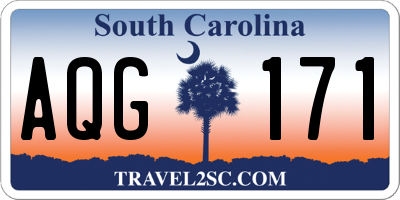 SC license plate AQG171