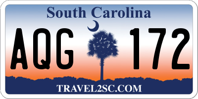 SC license plate AQG172