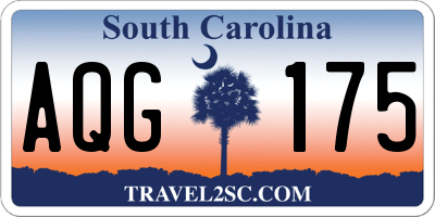 SC license plate AQG175