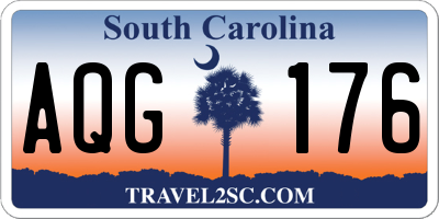 SC license plate AQG176