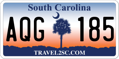 SC license plate AQG185