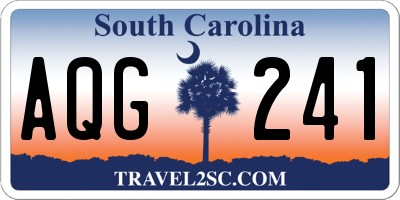 SC license plate AQG241