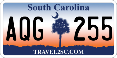SC license plate AQG255