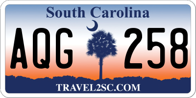 SC license plate AQG258