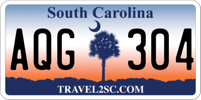 SC license plate AQG304