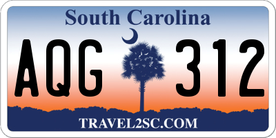 SC license plate AQG312