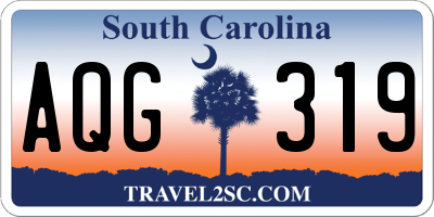 SC license plate AQG319