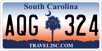 SC license plate AQG324