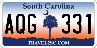 SC license plate AQG331