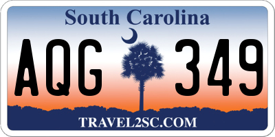 SC license plate AQG349