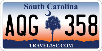 SC license plate AQG358
