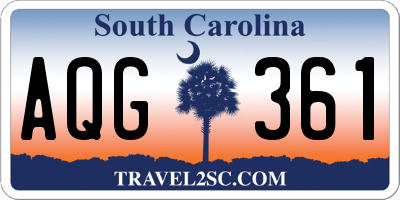 SC license plate AQG361