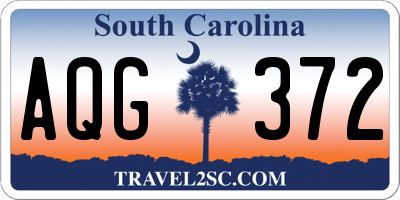 SC license plate AQG372