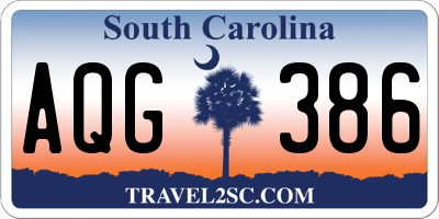 SC license plate AQG386