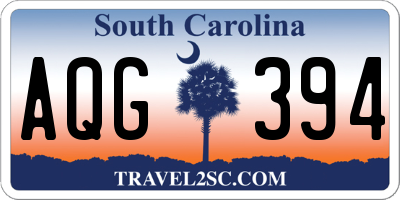 SC license plate AQG394
