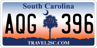 SC license plate AQG396