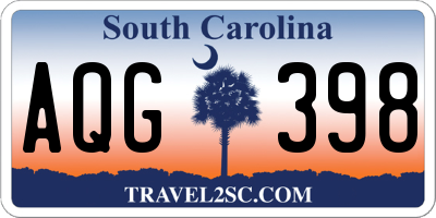 SC license plate AQG398