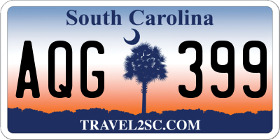 SC license plate AQG399