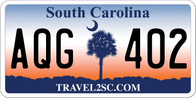 SC license plate AQG402