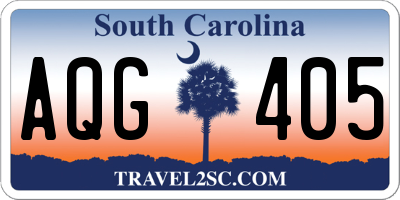 SC license plate AQG405