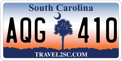 SC license plate AQG410
