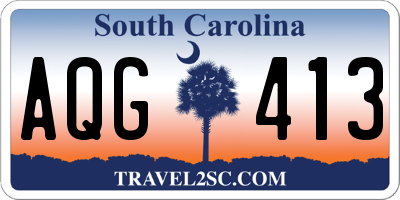 SC license plate AQG413