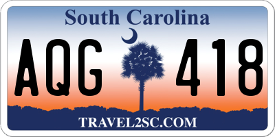 SC license plate AQG418