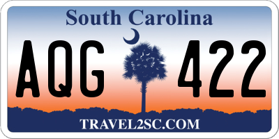 SC license plate AQG422