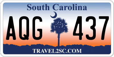 SC license plate AQG437
