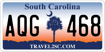 SC license plate AQG468