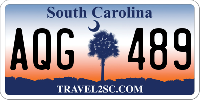 SC license plate AQG489