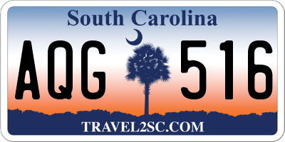 SC license plate AQG516