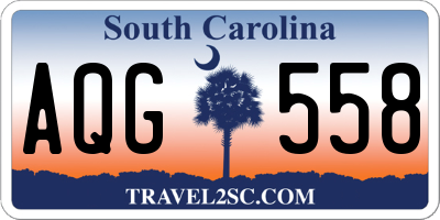 SC license plate AQG558