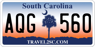 SC license plate AQG560