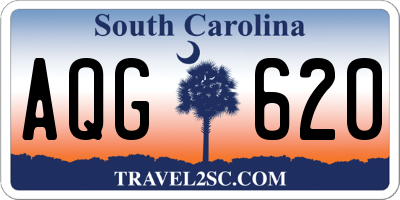 SC license plate AQG620