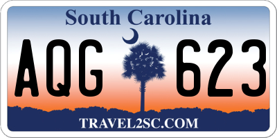 SC license plate AQG623