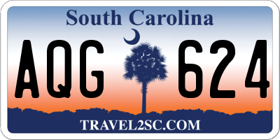 SC license plate AQG624