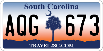 SC license plate AQG673